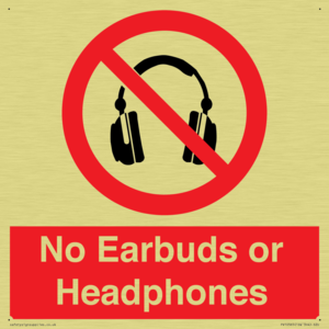 No Earbuds or Headphones